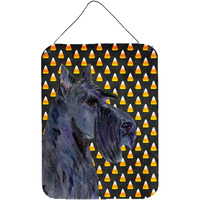 "Caroline's Treasures SS4322DS1216 Scottish Terrier Candy Corn Halloween Portrait Wall or Door Hanging Prints, 16"" x 12"", Multicolor"