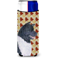 Akita Fall Leaves Portrait Ultra Beverage Insulators for slim cans SS4335MUK