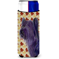 Skye Terrier Fall Leaves Portrait Ultra Beverage Insulators for slim cans SS4393MUK