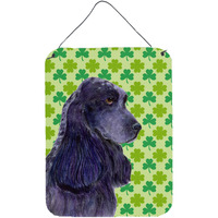"Caroline's Treasures SS4402DS1216 Cocker Spaniel St. Patrick's Day Shamrock Portrait Wall or Door Hanging Prints, 16"" x 12"", Multicolor"