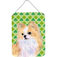 "Caroline's Treasures SS4404DS1216 Chihuahua St. Patrick's Day Shamrock Portrait Wall or Door Hanging Prints, 16"" x 12"", Multicolor"