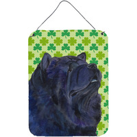 "Caroline's Treasures SS4432DS1216 Chow Chow St. Patrick's Day Shamrock Portrait Wall or Door Hanging Prints, 16"" x 12"", Multicolor"