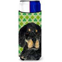 Gordon Setter St. Patrick's Day Shamrock Portrait Ultra Beverage Insulators for slim cans SS4446MUK