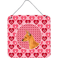 "Caroline's Treasures Min Pin Aluminum Metal Wall or Door Hanging Prints, 6 x 6"", Multicolor"