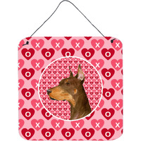 "Caroline's Treasures Doberman Aluminium Metal Door Hanging Prints wall-decor, 6 x 6, Multicolor"