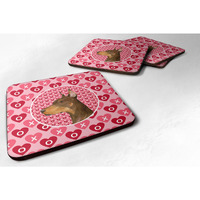 "Caroline's Treasures SS4468FC Doberman Foam Coasters (Set of 4), 3.5"" H x 3.5"" W, Multicolor"