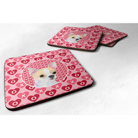 "Caroline's Treasures SS4474FC Chihuahua Foam Coasters (Set of 4), 3.5"" H x 3.5"" W, Multicolor"