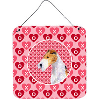 "Caroline's Treasures SS4478DS66 Fox Terrier Aluminum Metal Wall or Door Hanging Prints, 6 x 6"", Multicolor"