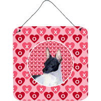 "Caroline's Treasures SS4480DS66 Rat Terrier Aluminum Metal Wall or Door Hanging Prints, 6 x 6"", Multicolor"