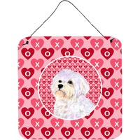 "Caroline's Treasures SS4481DS66 Maltese Aluminum Metal Wall or Door Hanging Prints, 6 x 6"", Multicolor"