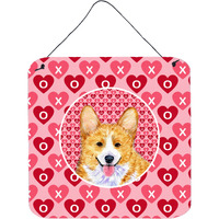 "Caroline's Treasures SS4486DS66 Corgi Aluminum Metal Wall or Door Hanging Prints, 6 x 6"", Multicolor"