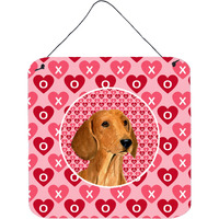 "Caroline's Treasures SS4487DS66 Dachshund Aluminum Metal Wall or Door Hanging Prints, 6 x 6"", Multicolor"