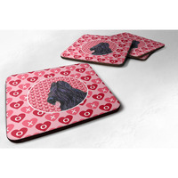 "Caroline's Treasures SS4489FC Briard Foam Coasters (Set of 4), 3.5"" H x 3.5"" W, Multicolor"
