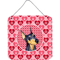 "Caroline's Treasures SS4495DS66 Doberman Aluminum Metal Wall or Door Hanging Prints, 6 x 6"", Multicolor"