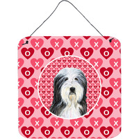 "Caroline's Treasures SS4497DS66 Bearded Collie Aluminum Metal Wall or Door Hanging Prints, 6 x 6"", Multicolor"