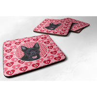 "Caroline's Treasures SS4498FC Australian Kelpie Foam Coasters (Set of 4), 3.5"" H x 3.5"" W, Multicolor"