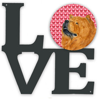 "Caroline's Treasures Chow Hearts Valentine's Day Portrait Metal Artwork Love wall-decor, Multicolor"