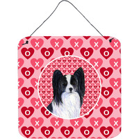 "Caroline's Treasures SS4505DS66 Papillion Aluminum Metal Wall or Door Hanging Prints, 6 x 6"", Multicolor"