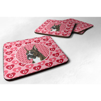 "Caroline's Treasures SS4508FC Boxer Foam Coasters (Set of 4), 3.5"" H x 3.5"" W, Multicolor"