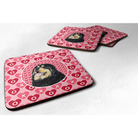 "Caroline's Treasures SS4512FC Tibetan Mastiff Foam Coasters (Set of 4), 3.5"" H x 3.5"" W, Multicolor"