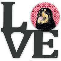 "Caroline's Treasures Tibetan Mastiff Hearts Valentine's Day Metal Artwork Love wall-decor, Multicolor"
