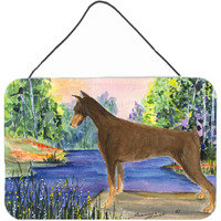 "Caroline's Treasures Doberman Indoor Aluminum Metal Wall or Door Hanging Prints, 8 x 12"", Multicolor"