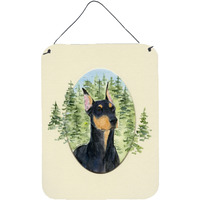 "Caroline's Treasures SS8067DS1216 Doberman Aluminium Metal Wall or Door Hanging Prints, 16"" x 12"", Multicolor"