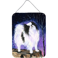"Caroline's Treasures SS8070DS1216 Japanese Chin Aluminium Metal Wall or Door Hanging Prints, 16"" x 12"", Multicolor"