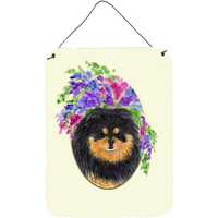 "Caroline's Treasures Pomeranian Aluminium Metal Door Hanging Prints wall-decor, 16"" x 12"", Multicolor"
