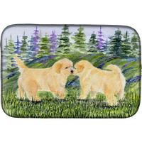 "Caroline's Treasures Golden Retriever Dish Drying Mat, 14"" x 21"", Multicolor"
