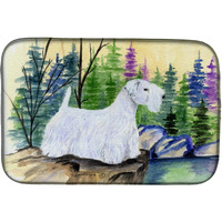 "Caroline's Treasures Sealyham Terrier Dish Drying Mat, 14"" x 21"", Multicolor"