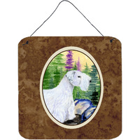 "Caroline's Treasures SS8104DS66 Sealyham Terrier Aluminum Metal Wall or Door Hanging Prints, 6 x 6"", Multicolor"