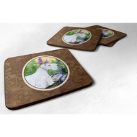 "Caroline's Treasures SS8104FC Sealyham Terrier Foam Coasters (Set of 4), 3.5"" H x 3.5"" W, Multicolor"