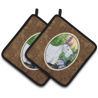 "Caroline's Treasures Sealyham Terrier Pair of Pot Holders SS8104PTHD, 7.5HX7.5W, Multicolor"