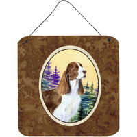 "Caroline's Treasures SS8105DS66 Springer Spaniel Aluminum Metal Wall or Door Hanging Prints, 6 x 6"", Multicolor"