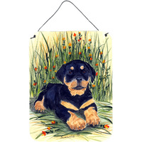 "Caroline's Treasures SS8107DS1216 Rottweiler Aluminium Metal Wall or Door Hanging Prints, 16"" x 12"", Multicolor"