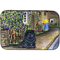 "Caroline's Treasures Chow Dish Drying Mat, 14"" x 21"", Multicolor"