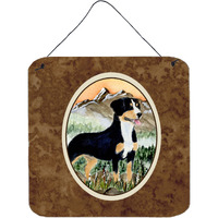 "Caroline's Treasures SS8119DS66 Entlebucher Mountain Dog Aluminum Metal Wall or Door Hanging Prints, 6 x 6"", Multicolor"