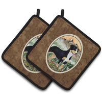 "Caroline's Treasures Entlebucher Mountain Dog Pair of Pot Holders SS8119PTHD, 7.5HX7.5W, Multicolor"