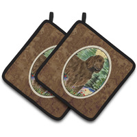 "Caroline's Treasures Field Spaniel Pair of Pot Holders SS8131PTHD, 7.5HX7.5W, Multicolor"