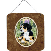 "Caroline's Treasures SS8132DS66 Entlebucher Mountain Dog Aluminum Metal Wall or Door Hanging Prints, 6 x 6"", Multicolor"