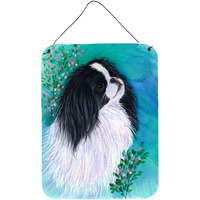 "Caroline's Treasures SS8134DS1216 Japanese Chin Aluminium Metal Wall or Door Hanging Prints, 16"" x 12"", Multicolor"