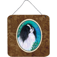 "Caroline's Treasures SS8134DS66 Japanese Chin Aluminum Metal Wall or Door Hanging Prints, 6 x 6"", Multicolor"