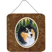 "Caroline's Treasures SS8140DS66 Sheltie Aluminum Metal Wall or Door Hanging Prints, 6 x 6"", Multicolor"