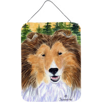 "Caroline's Treasures SS8141DS1216 Sheltie Aluminium Metal Wall or Door Hanging Prints, 16"" x 12"", Multicolor"