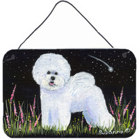 "Caroline's Treasures SS8143DS812 Bichon Frise Indoor Aluminum Metal Wall or Door Hanging Prints, 8 x 12"", Multicolor"