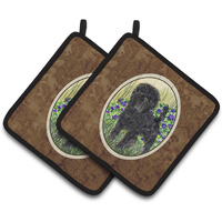 "Caroline's Treasures Affenpinscher Pair of Pot Holders SS8151PTHD, 7.5HX7.5W, Multicolor"