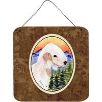 "Caroline's Treasures SS8158DS66 Bedlington Terrier Aluminum Metal Wall or Door Hanging Prints, 6 x 6"", Multicolor"