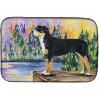 "Caroline's Treasures Greater Swiss Mountain Dog Dish Drying Mat, 14"" x 21"", Multicolor"