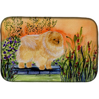 "Caroline's Treasures Pomeranian Dish Drying Mat, 14"" x 21"", Multicolor"